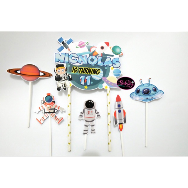 Topper Cake Birthday Astronot Custom