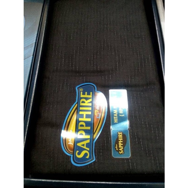 sarung sapphire hitam tumpal kembang grosir