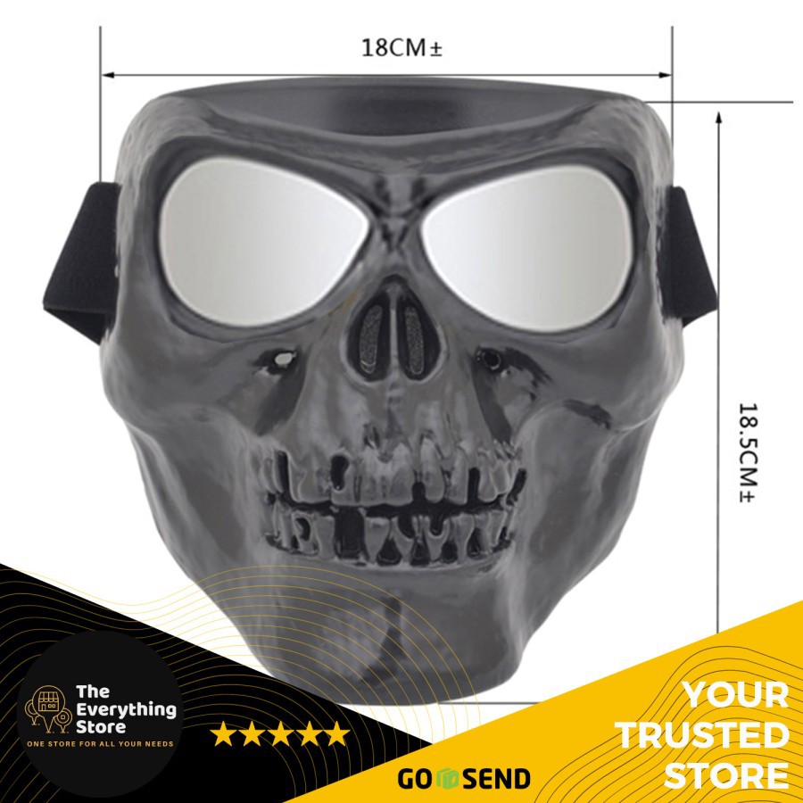 Full Face Mask Skull Motorcycle Goggles Mask