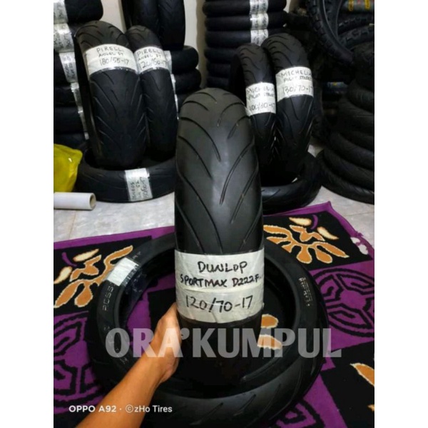 Ban Motor IRC Dunlop SportMax D222F ring 17 ukuran 120/70 Ban motor tubles moge ban motor Vixion rin