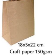 

SALE Paperbag XS 18x5x22 Paper Bag Tas Kertas Goodie Bag Kraft Polos Murah