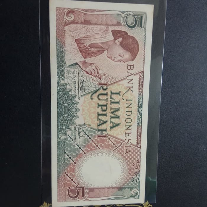 Uang Kuno 5 Rupiah Seri Pekerja 1958 asli original