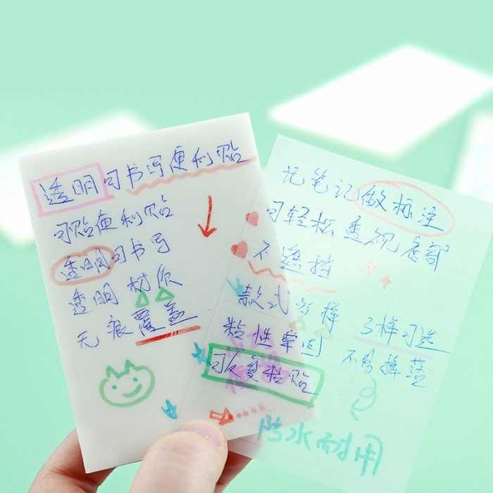 

Sticky Notes / Memo Tempel Transparan (7.5*5cm) (50 Lembar)