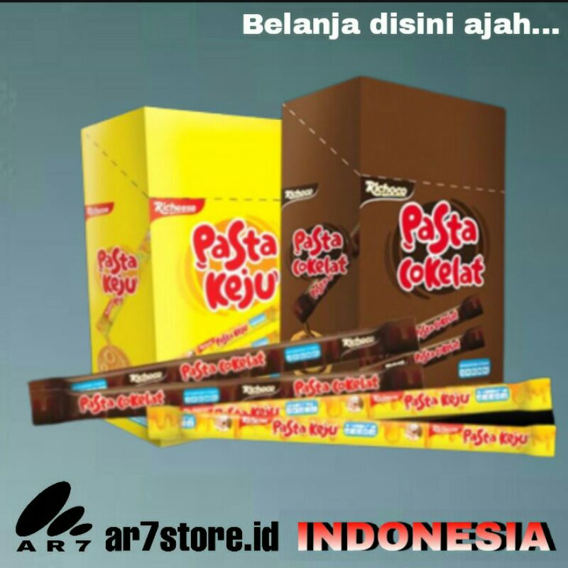 

PASTA Nabati keju coklat 1 Box isi 30 pcs 8gr