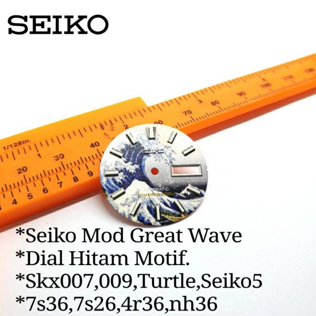 Seiko Great Wave Kanagawa Dial Mod 7s26 4r36 nh36 seiko5