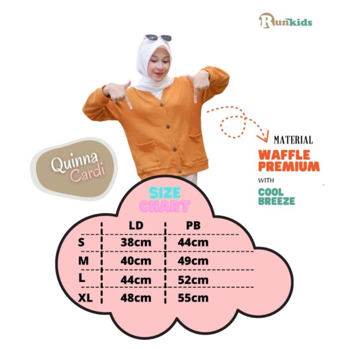 Afsheenastore Quinna Cardi By Runkids / Ready Size S