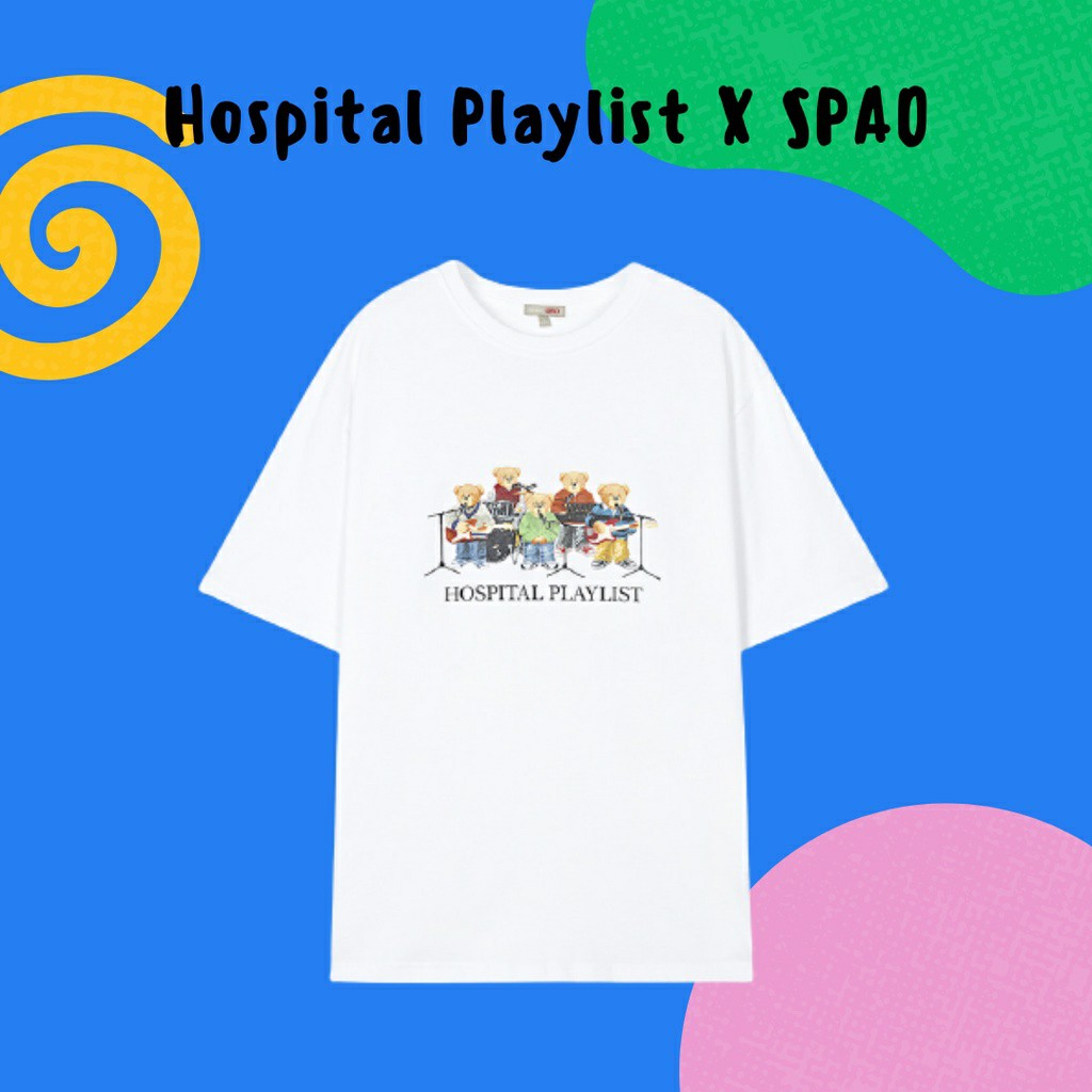KAOS TSHIRT PARANSOL BAND HOSPITAL PLAYLIST SPAO DRAKOR KOREAN KPOP BAJU ATASAN 99Z BEAR NETFLIX