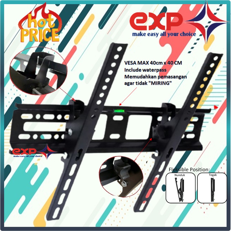 Garansi COCOK!! Bracket TV AKARI 42&quot; s/d 55&quot; Waterpas adjustable position