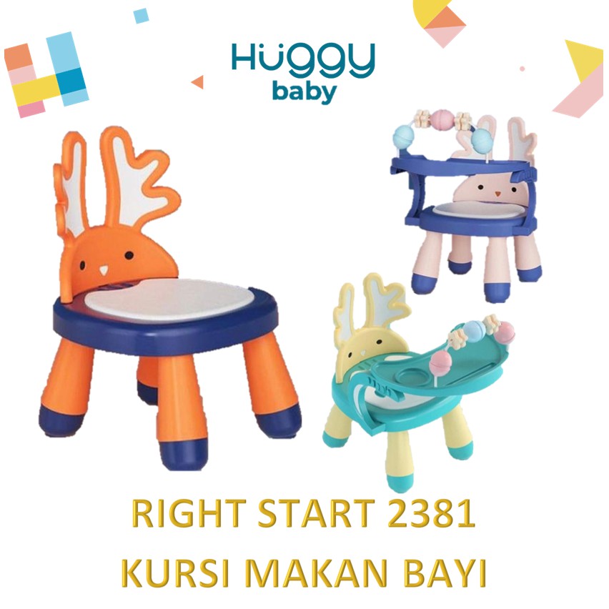 Right Start HC 2381 3in1 Deer Chair With Toys | Kursi Makan Bayi Rusa