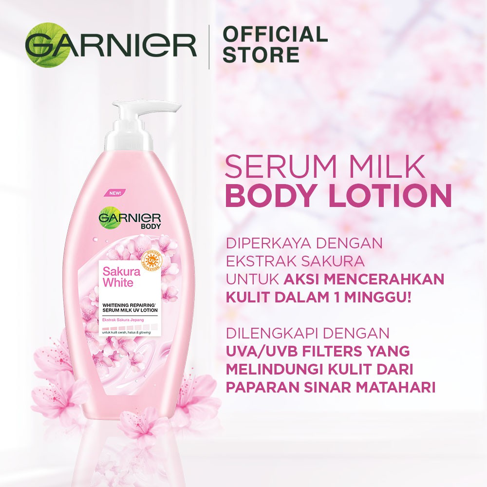 Garnier Whitening Serum Milk UV Body Lotion 400ml