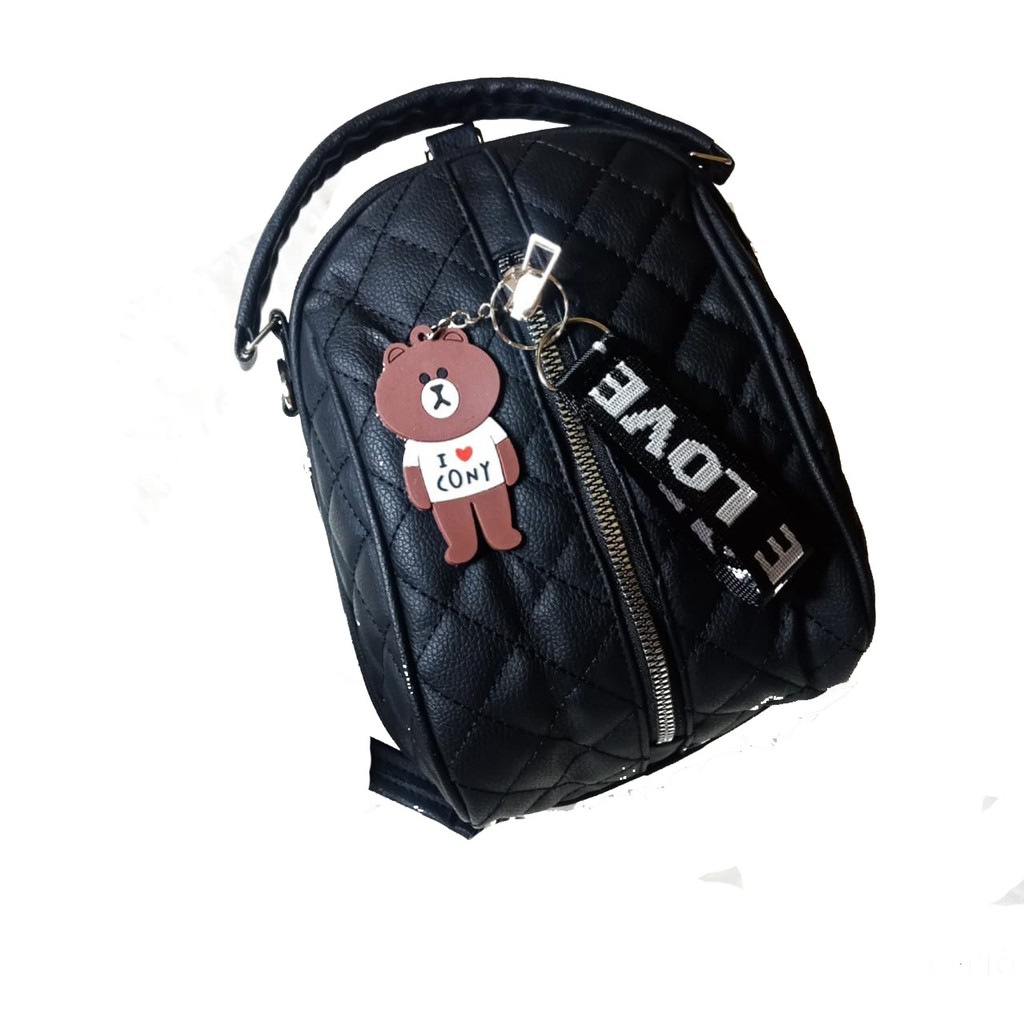 Tas ransel mini maura zipper tengah cony / backpack mini sekolah kuliah ABG / tas kerja / tas batam