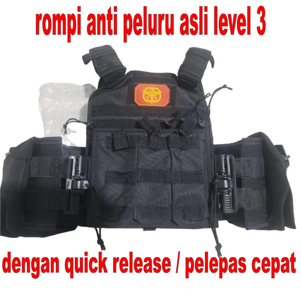 rompi anti peluru senjata api asli level 3A III 3 A IIIA bullet proof vest bulletproof kevlar quick 