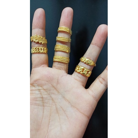 Cincin replika emas Golden, awet,tahan lama,ada logo gdn dalam cincin