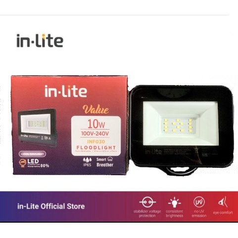 Lampu Sorot / Tembak In-lite 10w LED Flood light INF-030