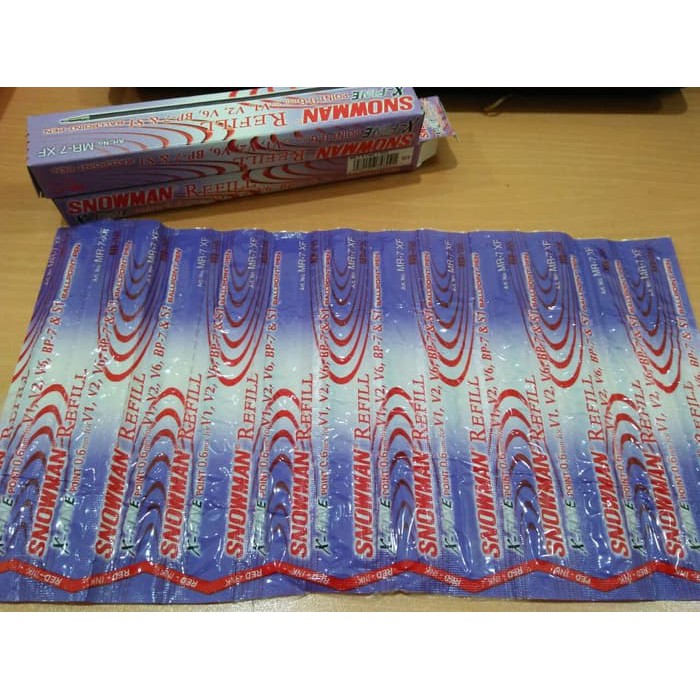 

EXTREME SALE Refill Pulpen / Isi Ulang Ballpoint Snowman V1V2V6BP-7 & S1 MERAH
