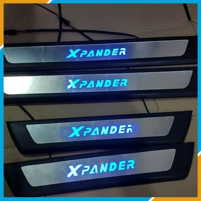 VARIASI sillplate sealplate samping injakan pintu lampu nyala led Mitsubishi xpander /xpander cross