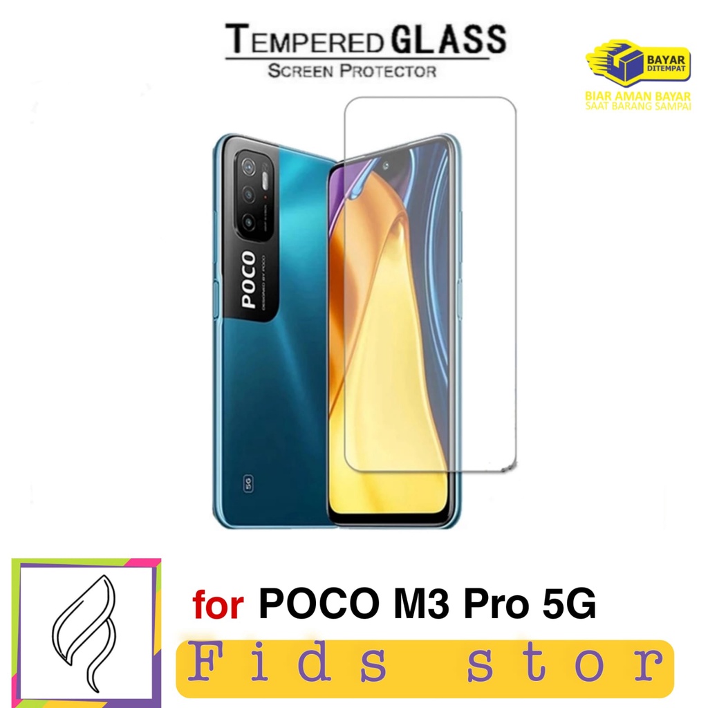 PROMO Tempered Glass POCO M3 Pro 5G TG Layar FULL COVER BENING Premium Screen Protector Anti Gores Kaca