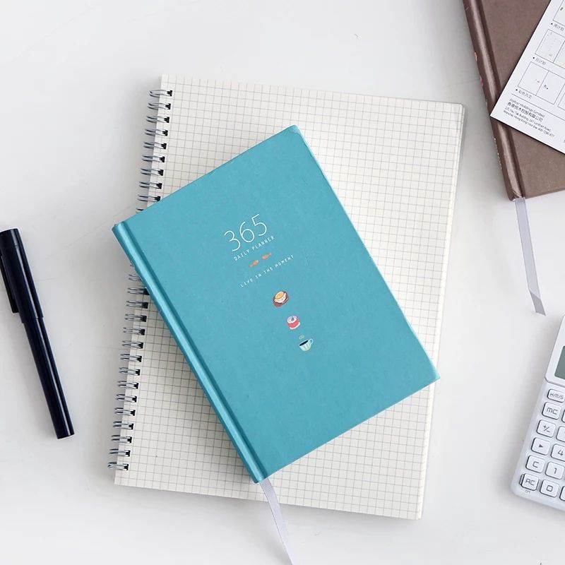 DIARY BOOK BINDER BUKU DIARI AGENDA 365 HARI HARD COVER NOTEBOOK NOTES BIRU LANGIT SKY BLUE