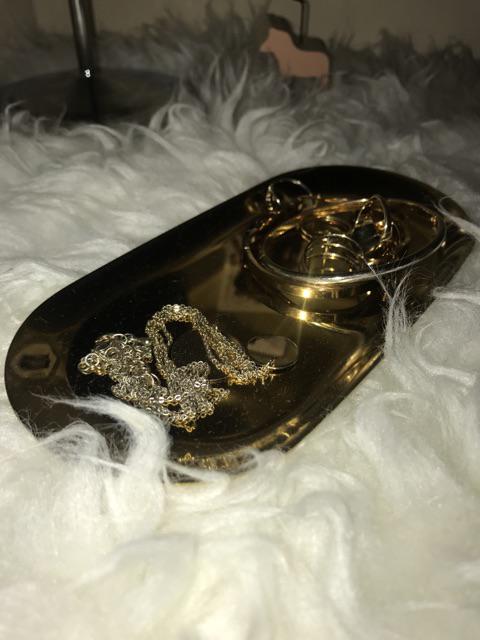 Nordic Oval Stainless Steel Storage Tray Sna Jewelry Metal Home Organizer Astarit.id♫♬