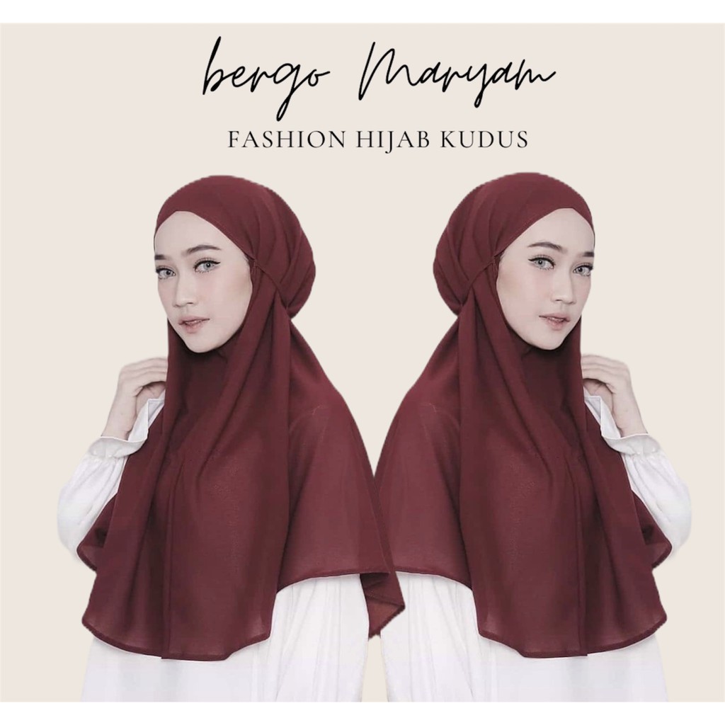  jilbab  bergo  maryam  diamond crepe instan hijab tali non 