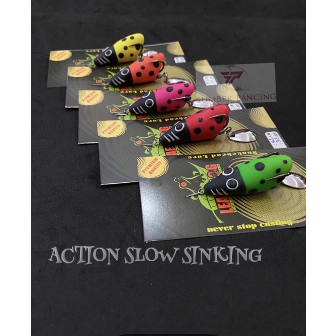 Umpan gabus Leaf Frog Curut black Head