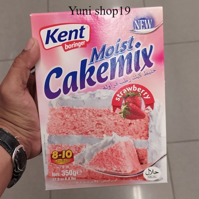 

kent moist cakemix strawberry 350gr tepung