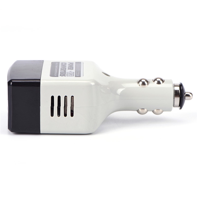 {LUCKID}Auto Charger Adapter DC 12V To AC Converter 220V Mobile Charger Power With USB