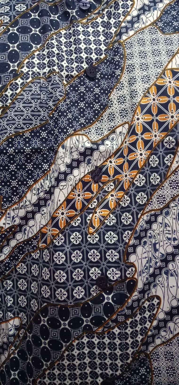 Kemeja Batik Pria Lengan Pendek Bs03 Katun Motif Modern Dixmont Semi Slimfit Premium