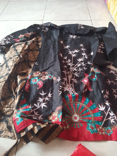 M-l-xl-xxl Batik Tunik Wanita Asj Sa Hrb026 Kenongo Pekalongan Sogan Tulis