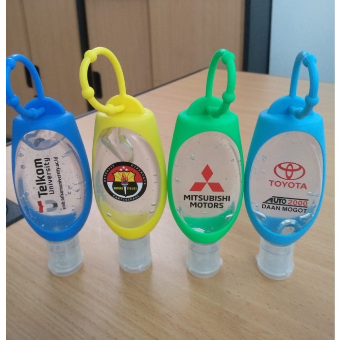 Hand Sanitizer Flip 50 ML Botol Oval Holder Gantungan Tas Custom