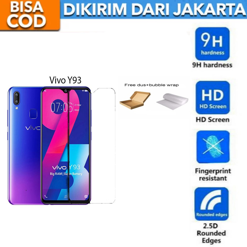 Vivo Y93 Tempered Glass Screen Protector Anti Gores