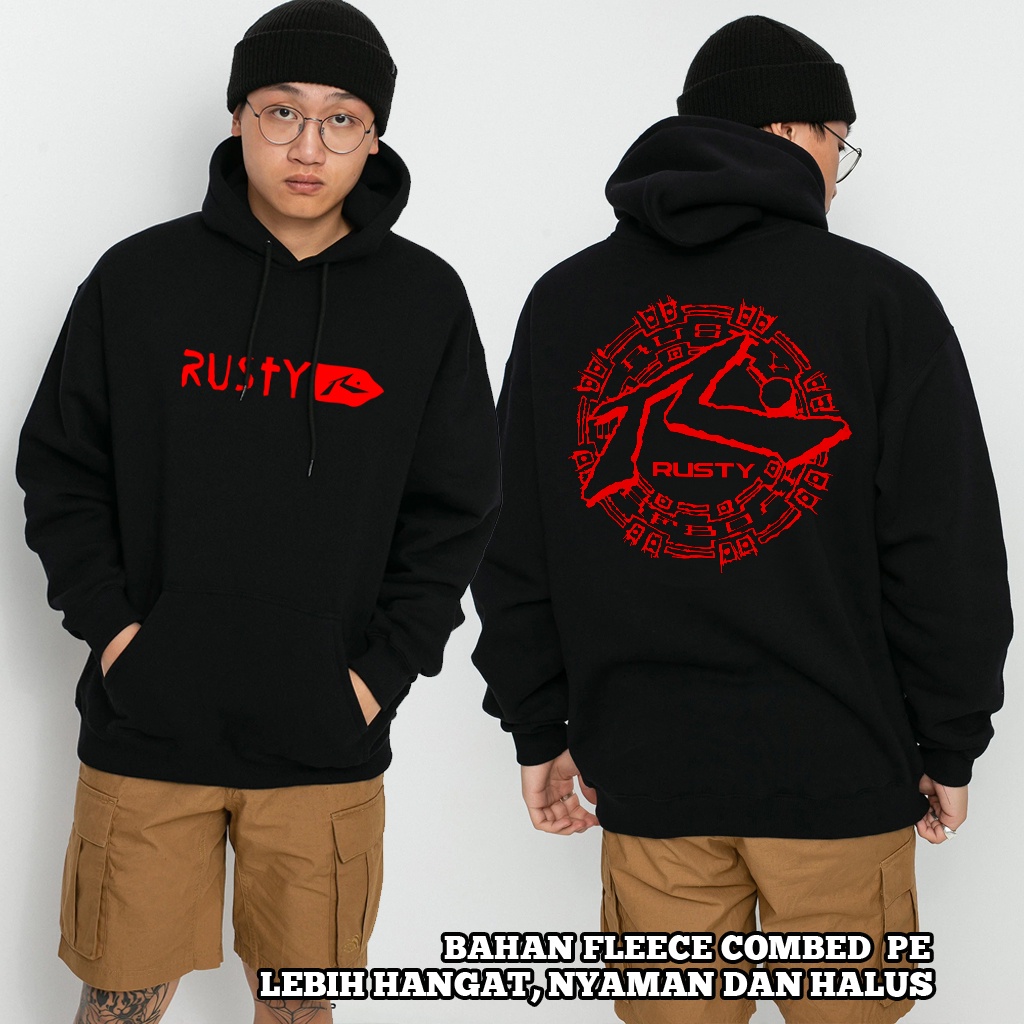 HOODIE RUSTY SKATEBOARD JAKET HOODIE RUSTY BIG SIZE JUMBO 2XL 3XL 4XL 5XL
