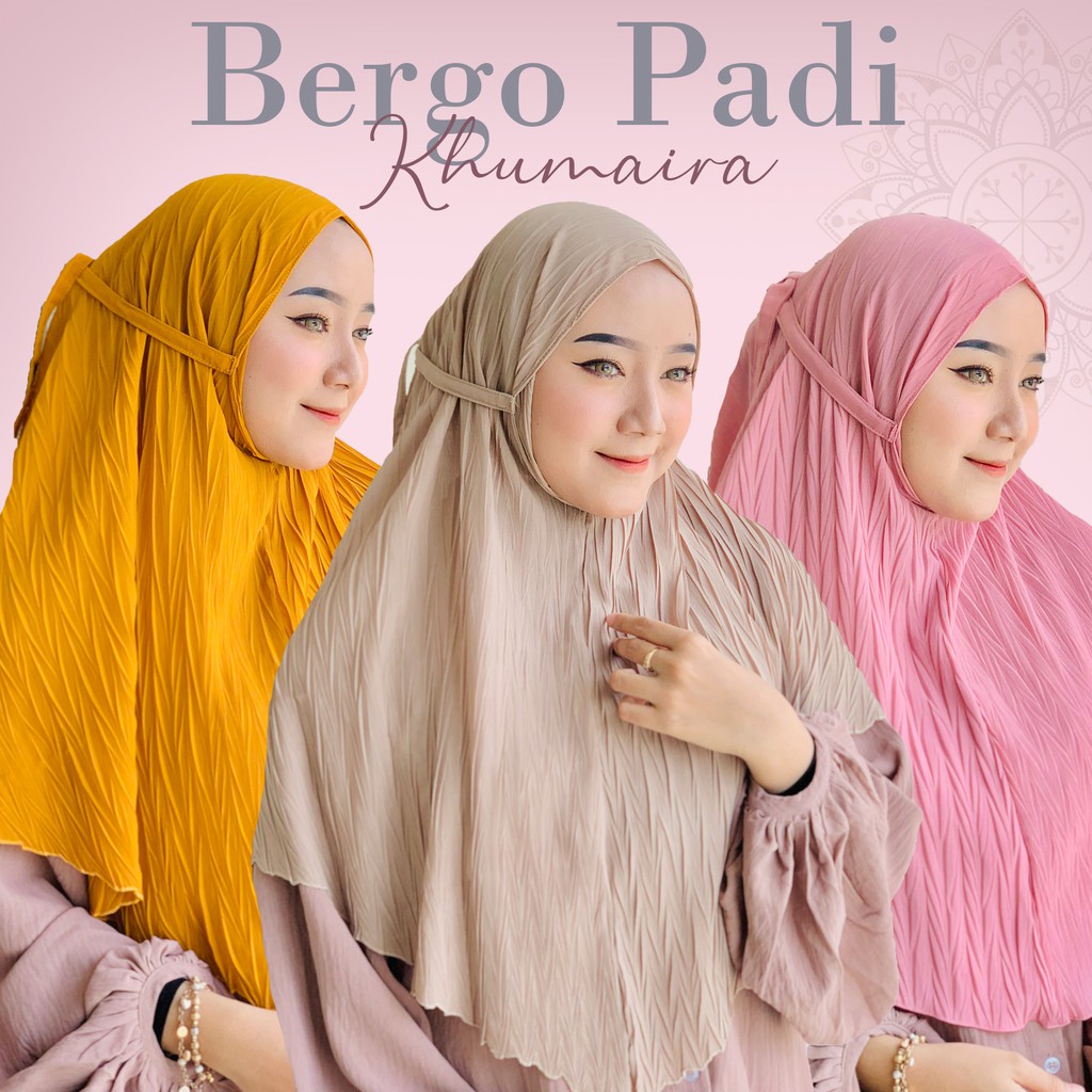 Hijab Bergo Plisket full Padi Khumaira Jilbab Maryam Plisket-3