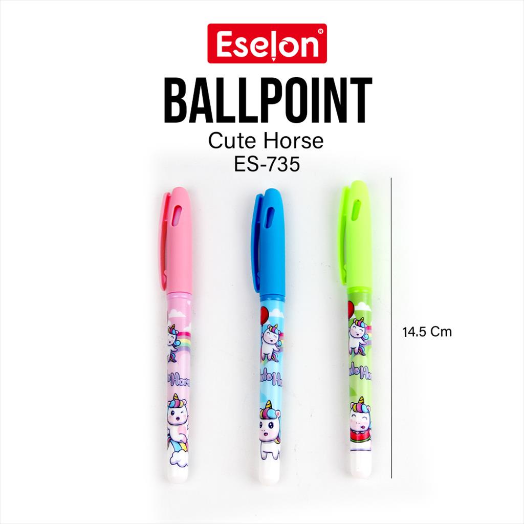 

Pulpen Gel 12pcs Cute Horse Eselon 735 / 1pack Pulpen Fancy 5.0