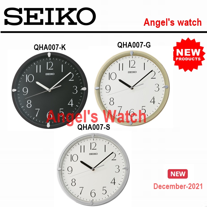 ANGELS WATCH JAM DINDING SEIKO NEW QHA007 SEIKO WALL CLOCK/ KADO ULANGTAHUN/ SEIKO WALL CLOCK NEW QHA006