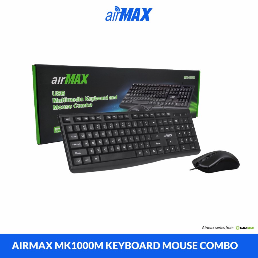 Airmax MK-1000M Multimedia Keyboard + Mouse Combo