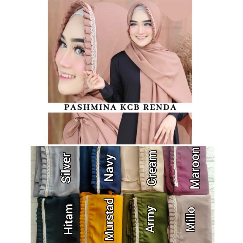 Pashmina Kcb Renda / Pasmina Tali Lipit Renda