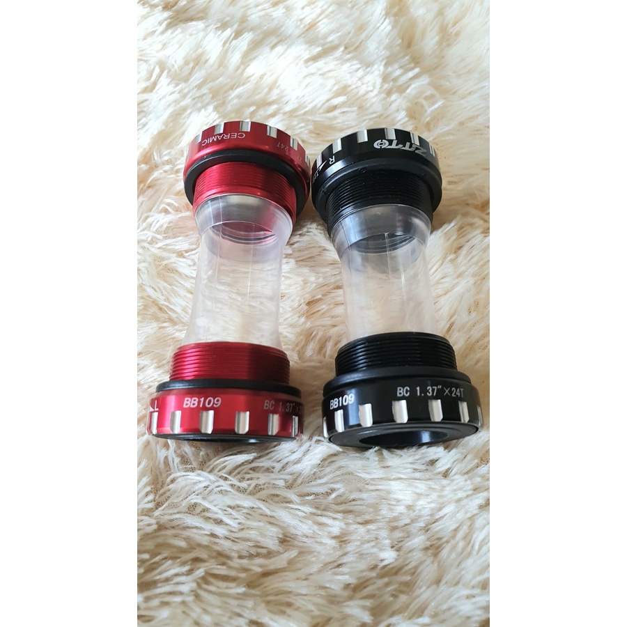 BB ZTTO BB109 CERAMIC BEARING BOTTOM BRACKET 109 CRANK HOLLOWTECH II HT 2 LONCER KERAMIK SEPEDA LIPAT BLACK RED MERAH HITAM