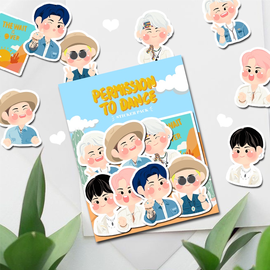 

Calla Land 15Pcs Sticker Pack Bentuk [K-POP BTS PTD] Permission To Dance Aesthetic for Bullet Journal Decoration Planer Diary Scrapbook DIY Gift