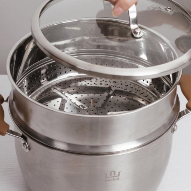 Jual Nuclad stainless steel 304 steamer panci kukus diameter 24cm Murah