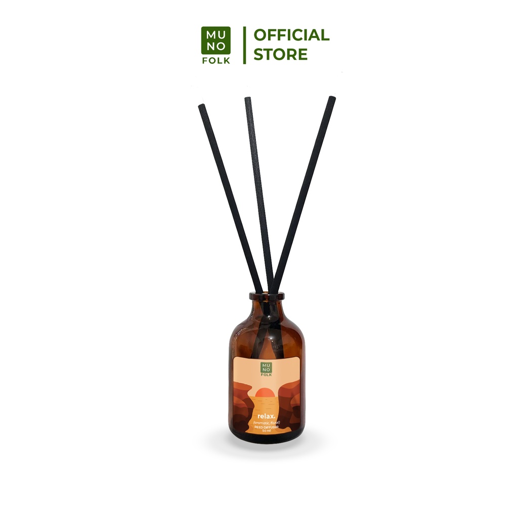 Muno Folk - 100ml Reed Diffuser Aromatherapy | Pewangi Pengharum Ruangan-Relax