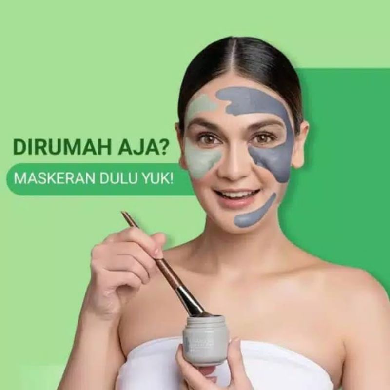 Charcoal clay mask ms glow masker wajah ms glow original bisa cod