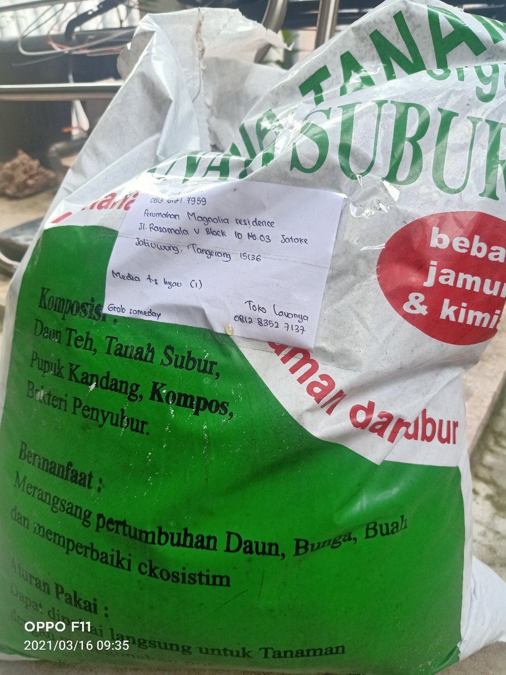 Media Tanam Tanah Subur Organik Berat -/+ 14-15kg Siap Pakai By Gojek/grab