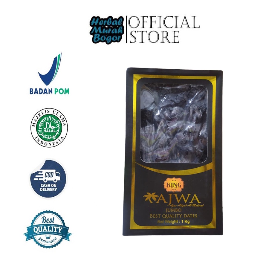 

Kurma AJWA JUMBO No.1 King Dates Al Madinah 1kg Kurma Nabi
