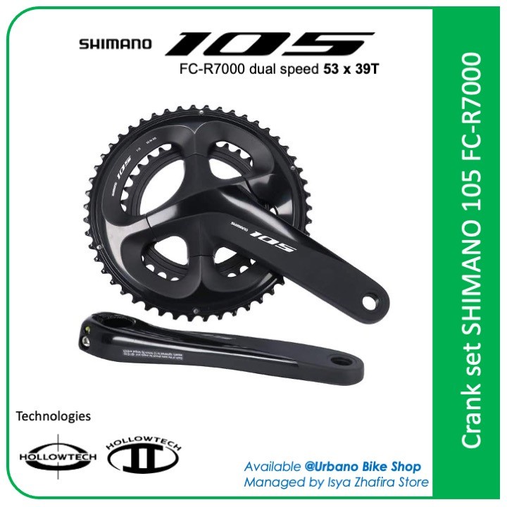 Crank crankset SHIMANO 105 FC R7000 50 34 34T 52 36 36T 53 39 39T