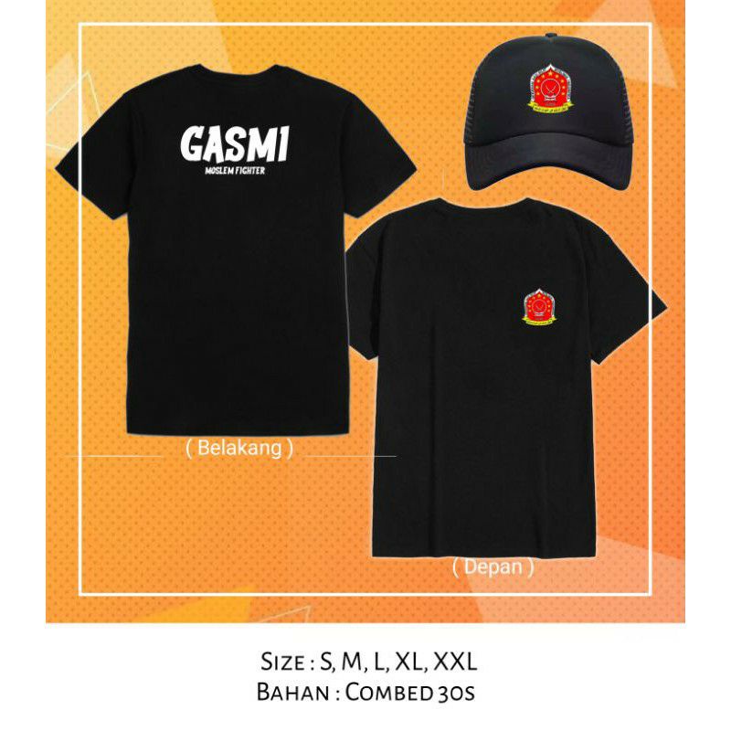 KAOS GASMI BONUS TOPI PENCAK SILAT INDONESIA