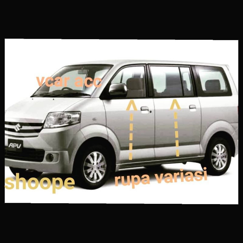 lis list kaca samping pelipit PINTU window liner semua mobil suzuki apv lama / apv arena / maven CHROME tempel