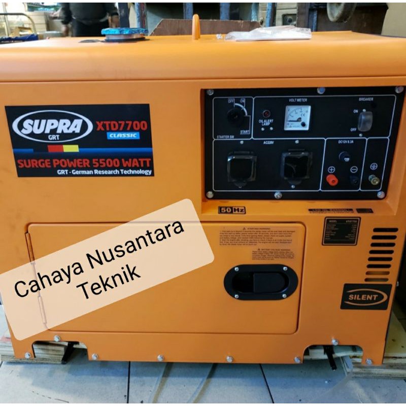 Mesin Genset Silent Bensin 5 KvA XTD 7700 SUPRA
