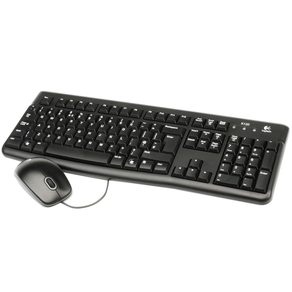 Logitech Keyboard + Mouse Optical USB MK120 Resmi