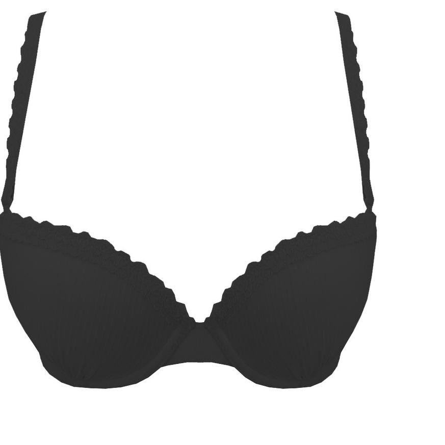 NMT✧ Bra Young Hearts Lace Basic 3/4 Cup Y25-19719B - Black Barang Bagus